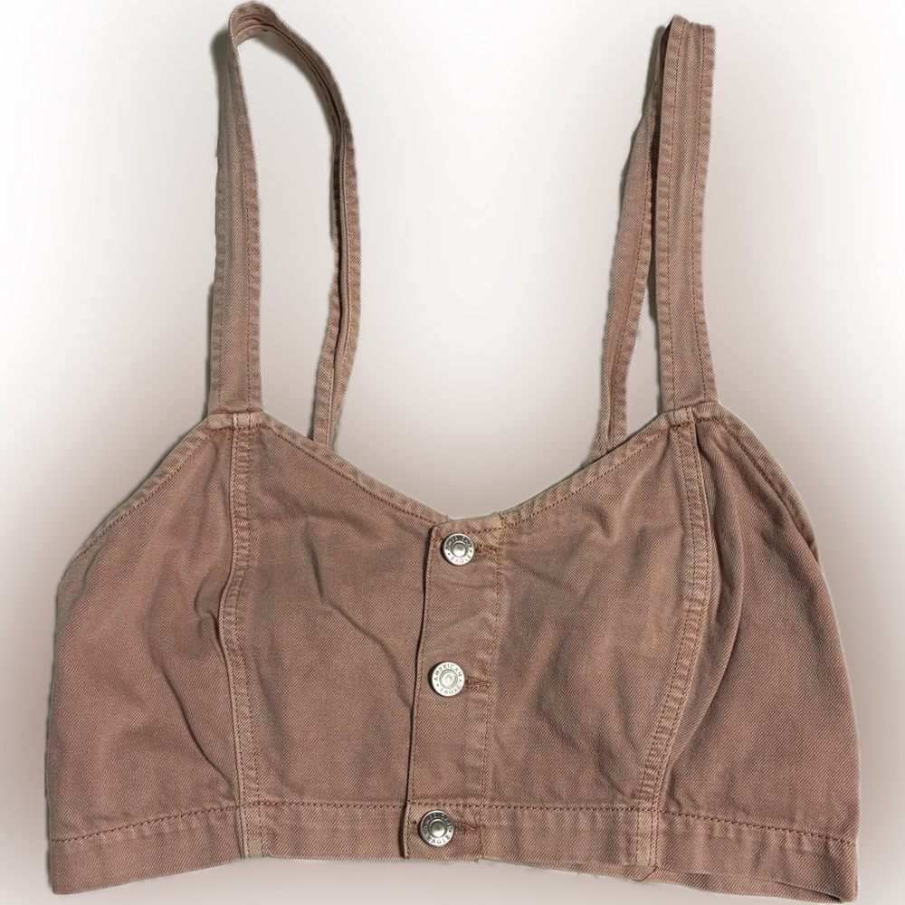 AMERICAN EAGLE | crop sweater tank with buttons